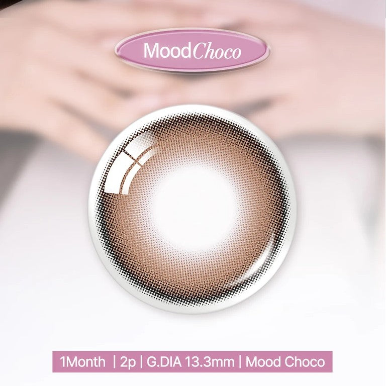 Olens 1 Month Colored Contact Lens Mood Night Mood Choco -4.00 2pcs