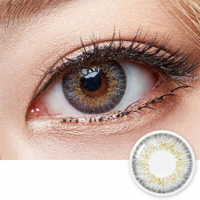 Olens 2 Weeks Colored Contact Lens Jenith Gold 3Con Russian Gray -1.50 4pcs