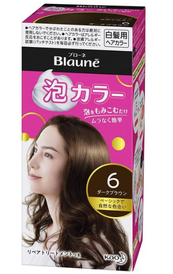 日本花王-blaune-白发用染发剂-深棕色-6号-108ml