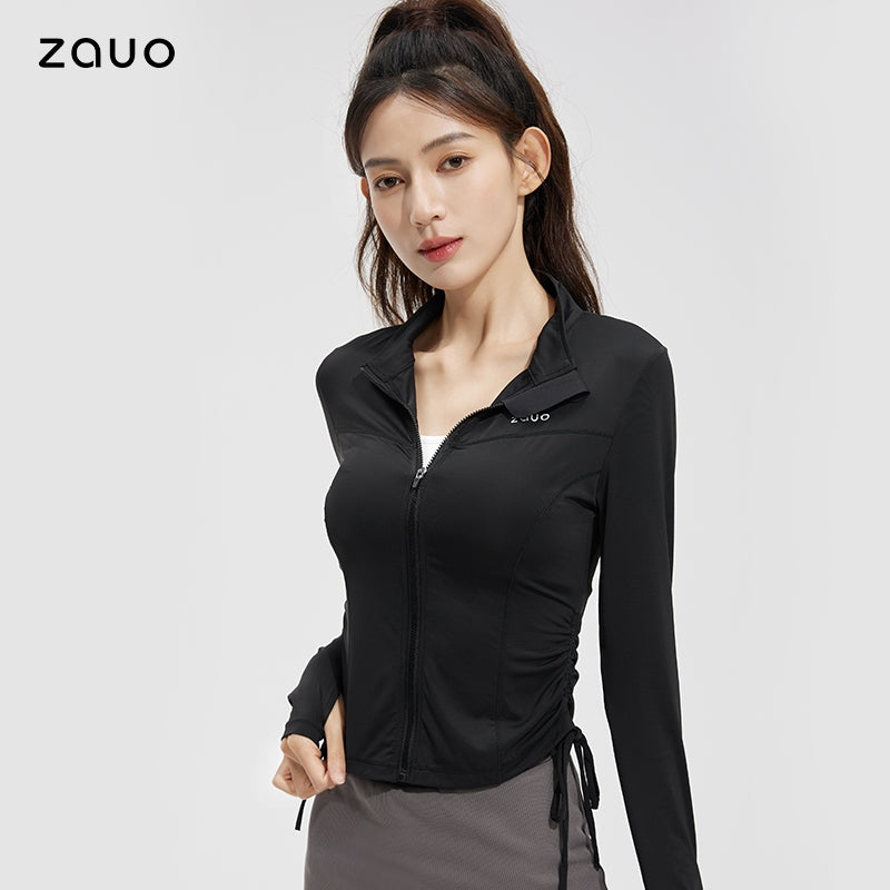 Zauo-修身防晒衣少女版-黑色-L码