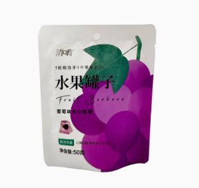 清嘴水果罐子夹心软糖-葡萄味-50g