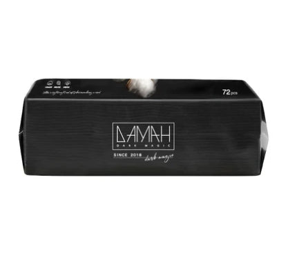Damah-黑魔法-100%棉抽取式棉柔巾-黑色-72片