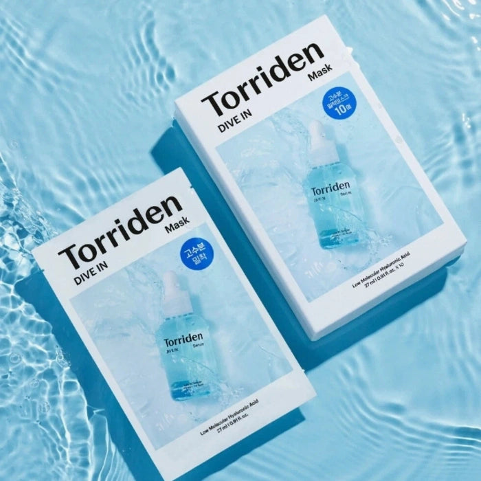Torriden Dive In hyaluronic acid hydrating sheet masks at Fancylife